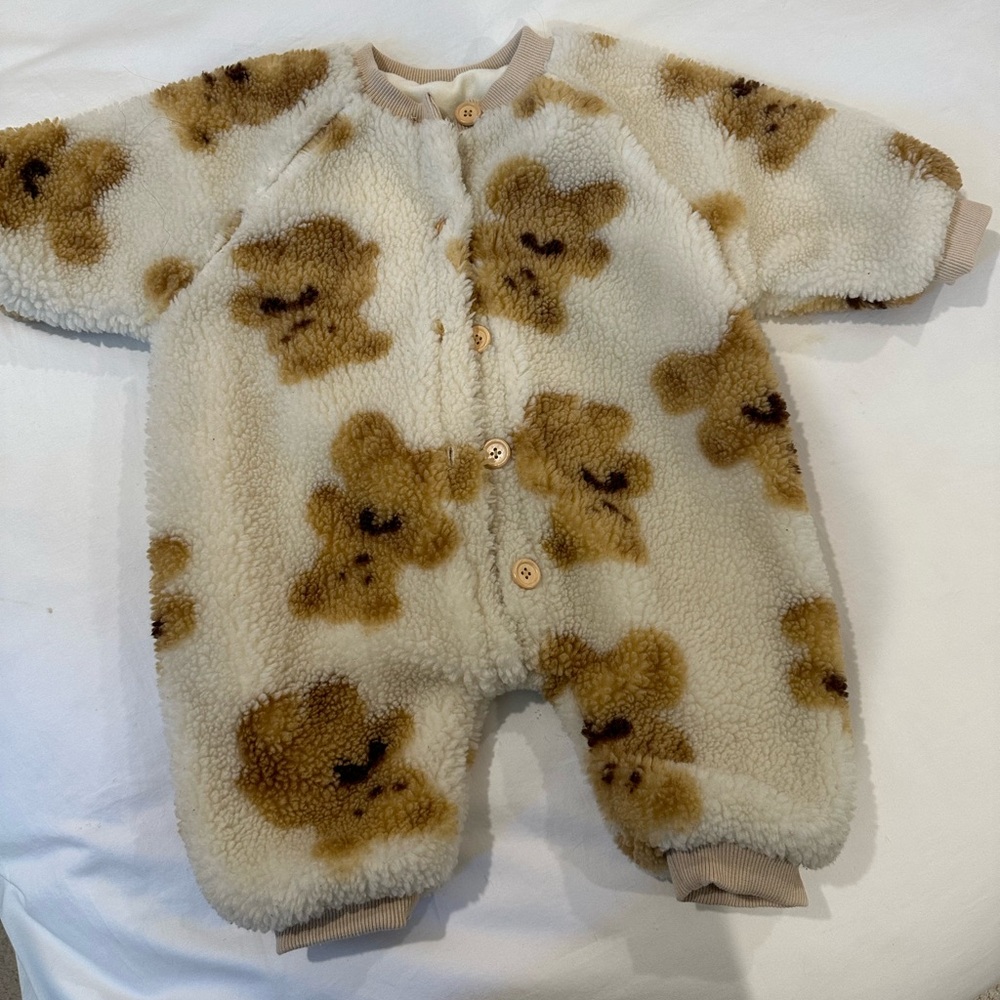 Teddy bear Sherpa onesie